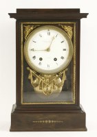 Lot 293 - An eight-day twin train  pendulum driven striking mantel clock