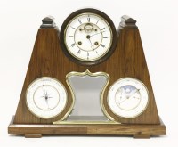 Lot 294 - A twin train striking mantel clock