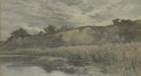 Lot 227 - Keeley Halswelle (1832-1891)
A RIVER BANK
Signed with initials and inscribed 'Ely' l.l.