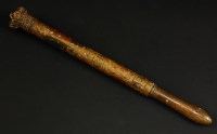 Lot 86 - A George III hand-painted tipstaff or truncheon