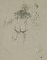 Lot 191 - Hercules Brabazon Brabazon (1821-1906)
FIGURE STUDIES AFTER WATTEAU
Signed with initials l.r.