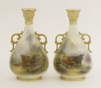 Lot 16 - A pair of Royal Worcester Vases