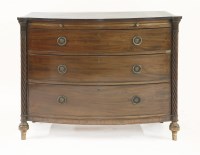 Lot 370 - A Regency mahogany bow front chest