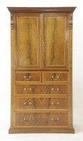 Lot 450 - A Maples inlaid mahogany cabinet