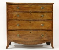 Lot 380 - A George IV mahogany bow front chest