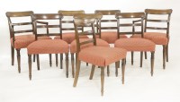 Lot 384 - A set of eight George III mahogany dining chairs (8)