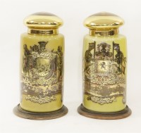 Lot 110 - Two large apothecary display jars and covers