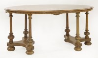 Lot 439 - A Victorian figured walnut oval library table