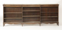 Lot 444 - A rosewood breakfront bookcase