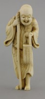 Lot 366 - An ivory Sennin Netsuke