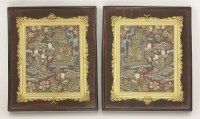 Lot 135 - A pair of Chinese embroidered panels