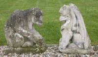 Lot 369 - Two carved stone grotesques