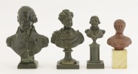 Lot 116 - Three bronze busts