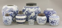 Lot 403 - Six blue and white Jars