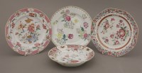 Lot 434 - Four famille rose plates