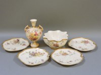 Lot 192A - Two Royal Worcester twin handled vases