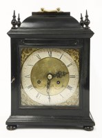 Lot 347A - An ebonised fusee bracket clock