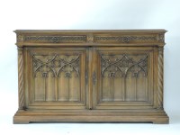 Lot 434 - A Gothic Revival walnut side cabinet