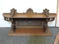 Lot 468 - A 19th/20th century French Gothic Revival oak wall shelf