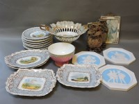 Lot 219 - A thirteen piece 'Rockingham' style dessert service