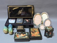 Lot 220 - Four modern Russian lacquer boxes