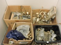 Lot 310 - A box of modern brass handles