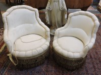 Lot 509 - A pair of small Victorian armchairs