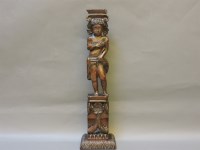 Lot 288 - An antique carved oak figural pilaster