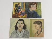 Lot 373 - Elvic Steele (1920-1997)
'ANNE' 
And three more untitled portraits