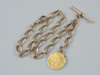 Lot 31 - A 9ct gold Albert chain