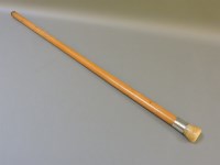 Lot 184 - A Victorian ivory malacca walking cane