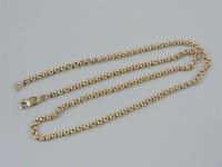 Lot 2 - A 9ct gold belcher chain necklace