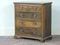 Lot 438 - A George III fruitwood chest of drawers