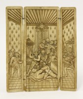 Lot 49 - A Continental carved ivory triptych