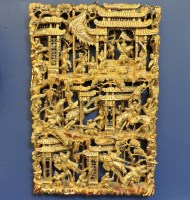 Lot 177 - A Chinese wood panel