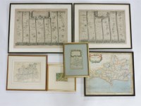 Lot 370 - Six assorted 17th century and later maps