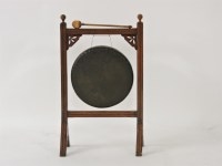 Lot 463 - A late Victorian 'aesthetic' oak gong