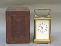 Lot 114 - A French carriage clock