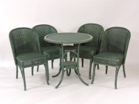 Lot 510 - A green painted Lloyd Loom table