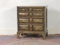 Lot 488 - A 17th century oak chest of drawers