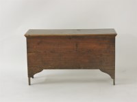 Lot 517 - An 18th century six plank coffer