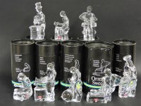 Lot 170 - Eight Orrefors glass figures