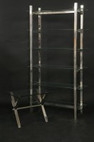 Lot 657 - A suite of contemporary chrome furniture