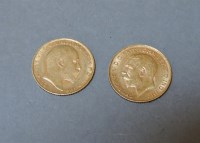 Lot 30 - Two gold half sovereigns