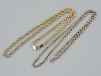 Lot 44 - A gold belcher chain