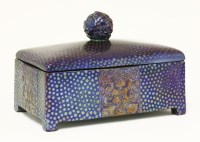 Lot 43 - A Zsolnay Pécs pottery cigarette box and cover