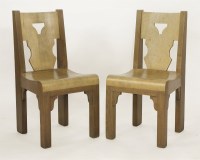 Lot 157 - A pair of oak and laminate side chairs