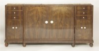 Lot 180 - A French rosewood and marble sideboard
