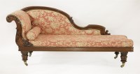 Lot 468 - A mahogany chaise longue