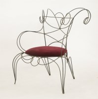Lot 455 - A ram chair